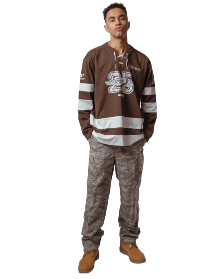 NAV-C x McPlayGT “Valhalla” Hockey Jersey - Unisex Heavyweight Cotton T-shirt Oversize Casual Style and Unique Logo Graphic - Menswear